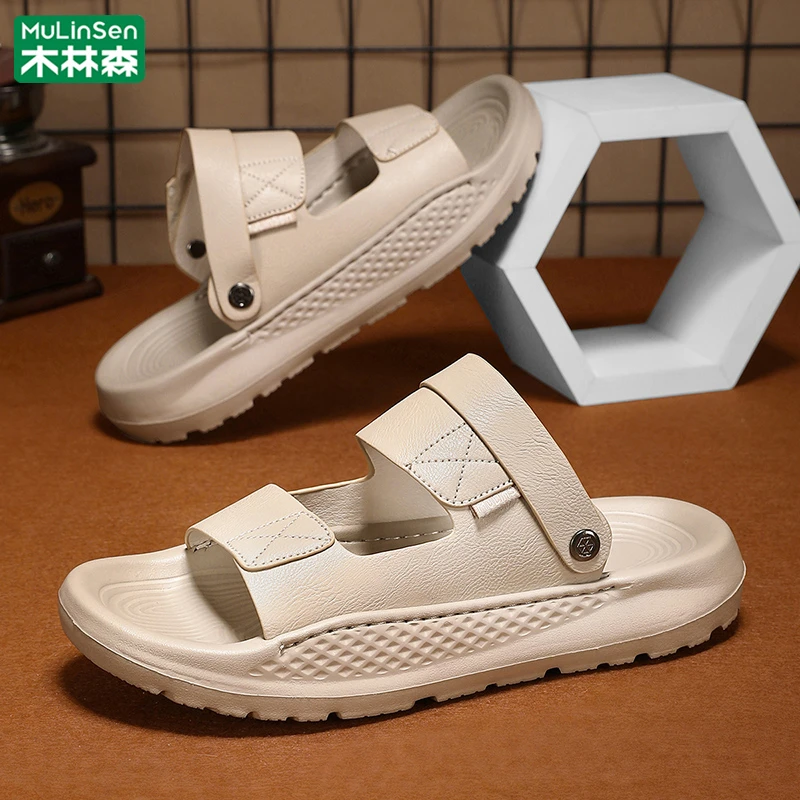 木林森男士凉鞋2025新款夏季透气外穿防滑沙滩鞋户外运动休闲凉拖