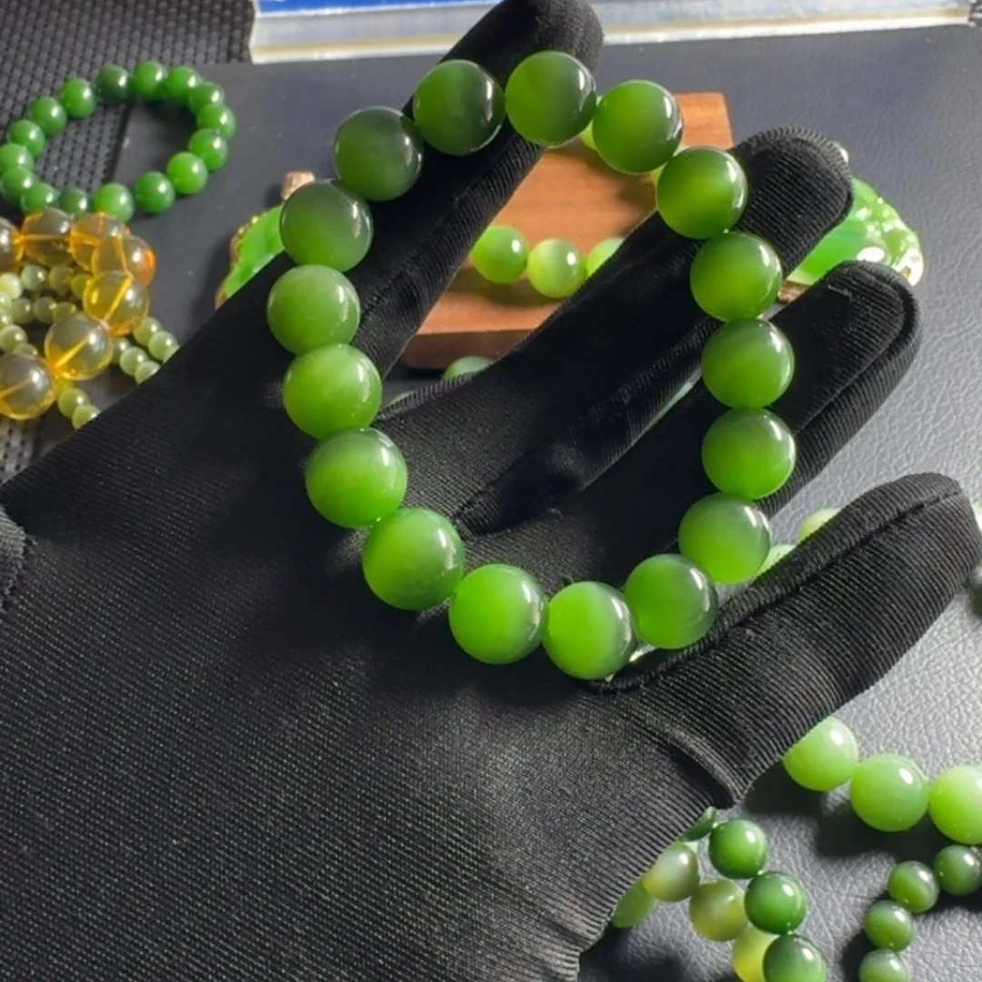 和田玉（碧玉）手串未镶嵌西*杭