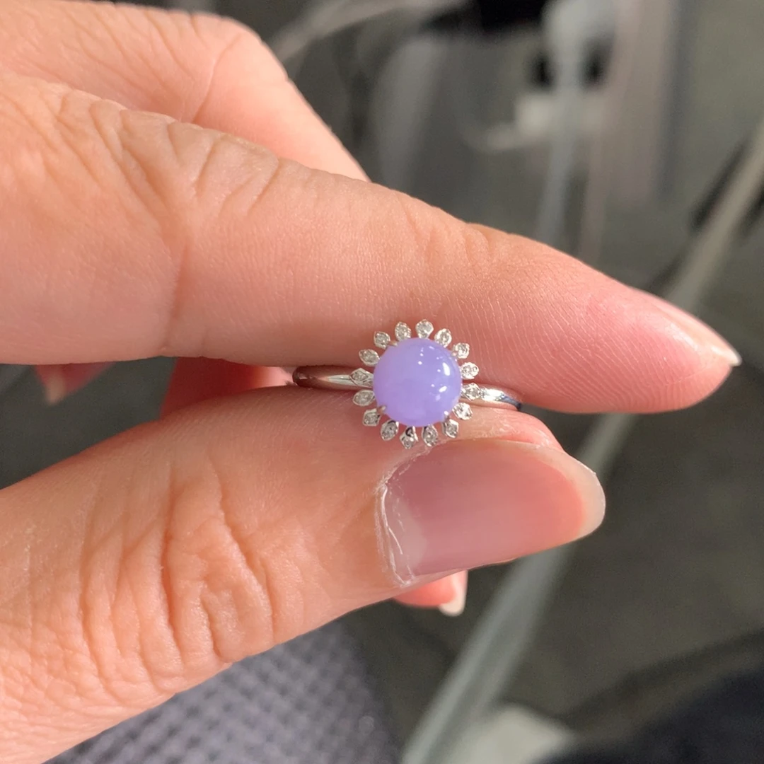 翡翠18K金镶嵌戒指翡翠