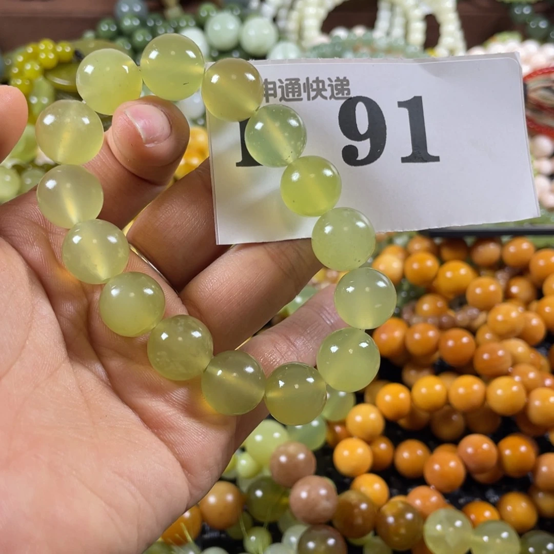 未镶嵌蛇纹石玉手链