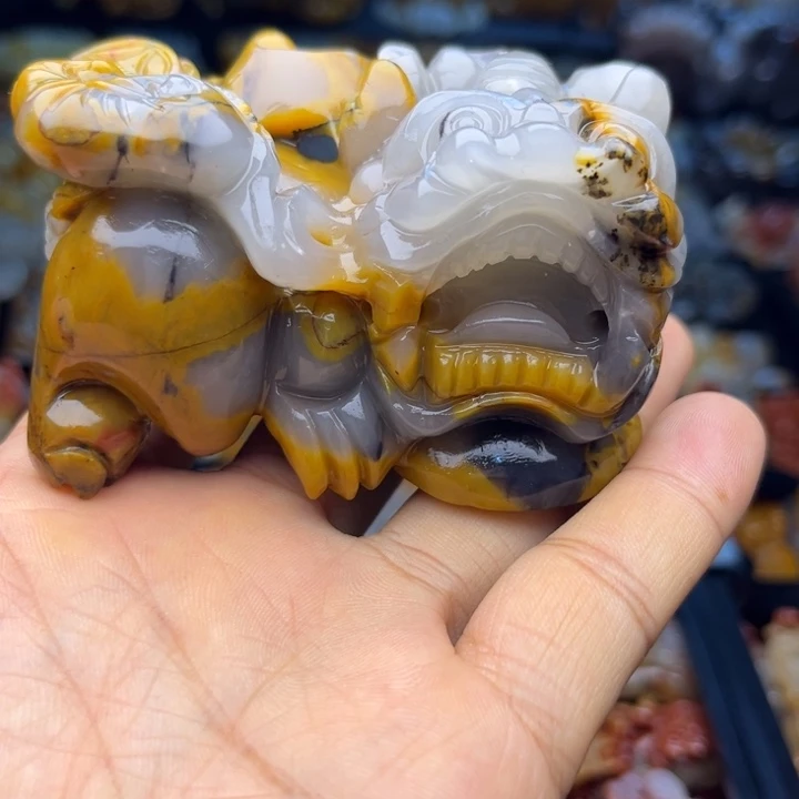 石英质玉（黄龙玉）未镶嵌颈饰