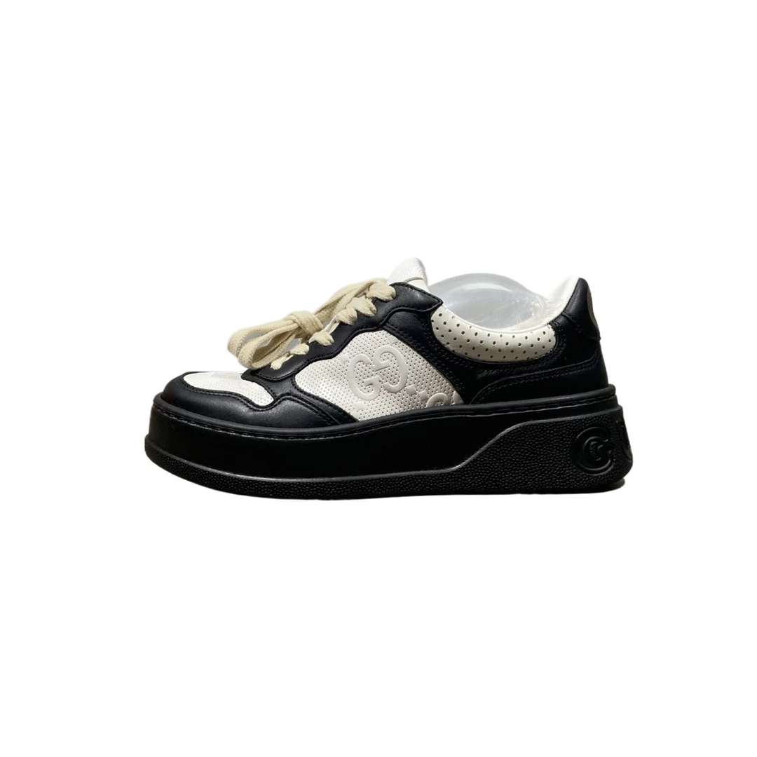 未使用 GUCCI/古驰 34.5码 黑白饼干鞋 re9223