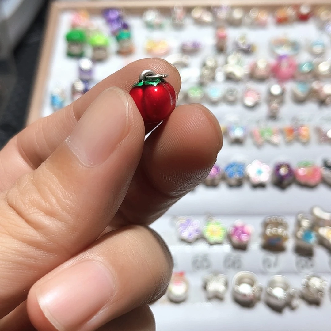 吊坠足银珐琅柿子吊坠