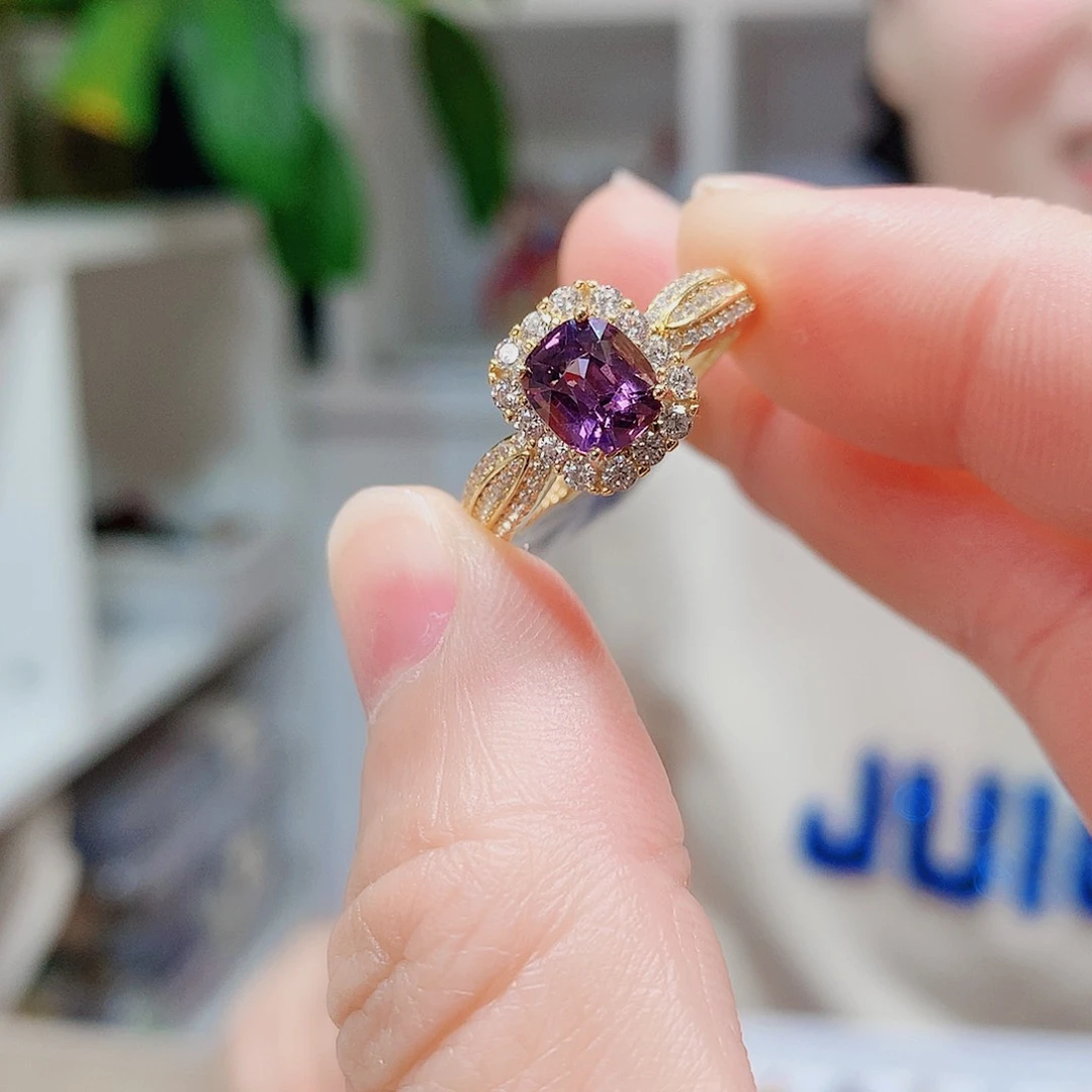 银S925镶嵌戒指尖晶石