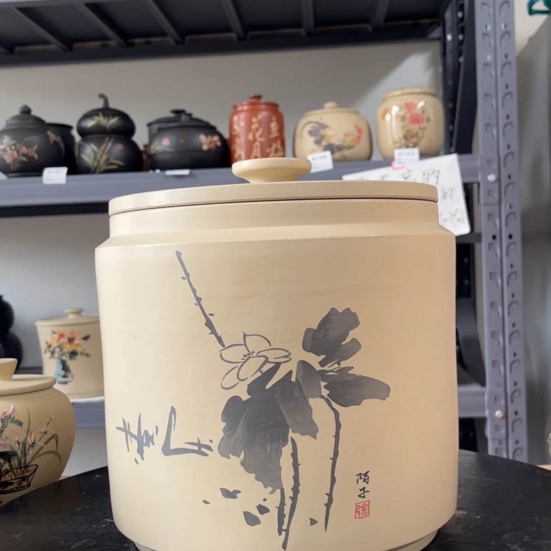 白泥哑光存茶缸61