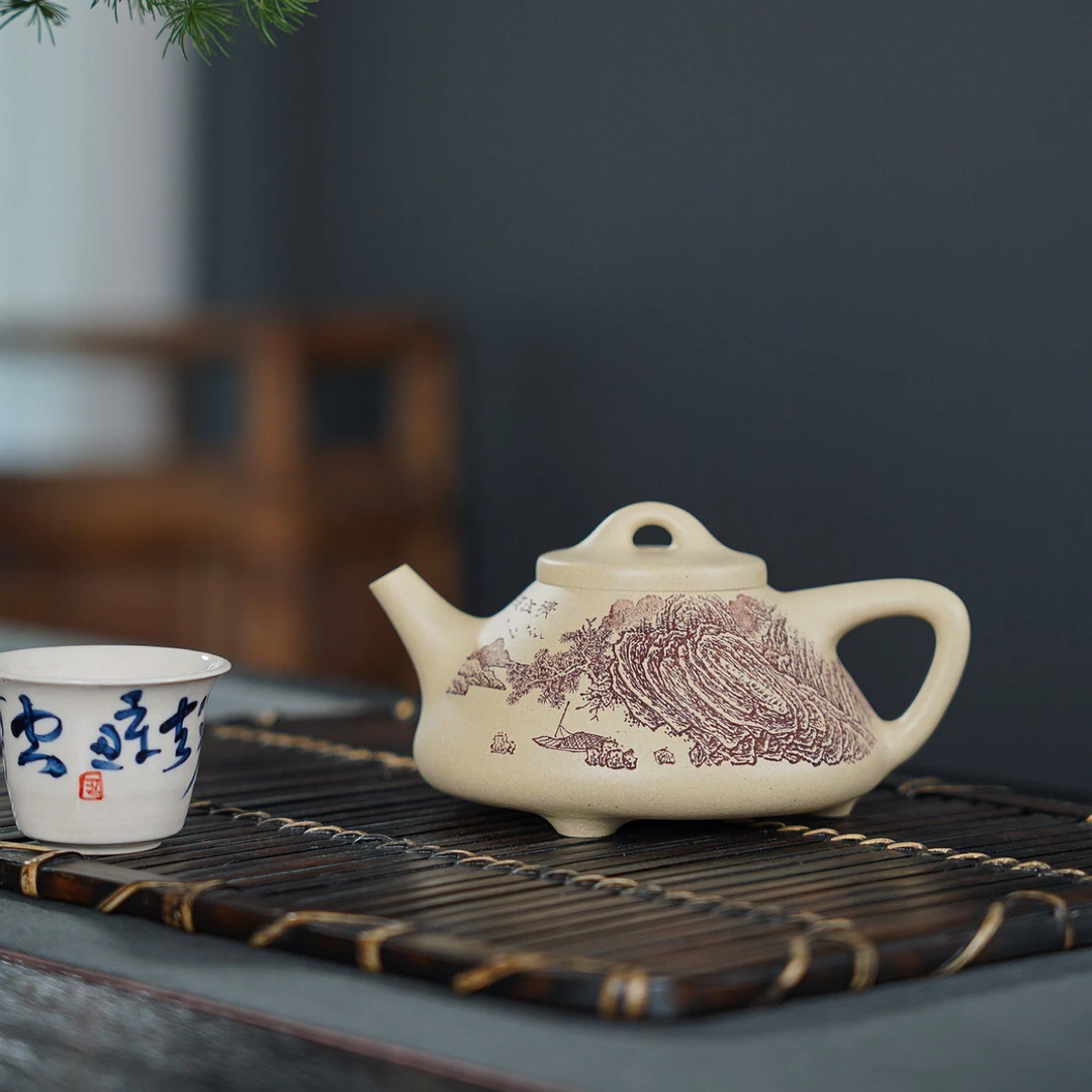 经典子冶石瓢·通转清江泛舟款原矿白段泥 容量290cc