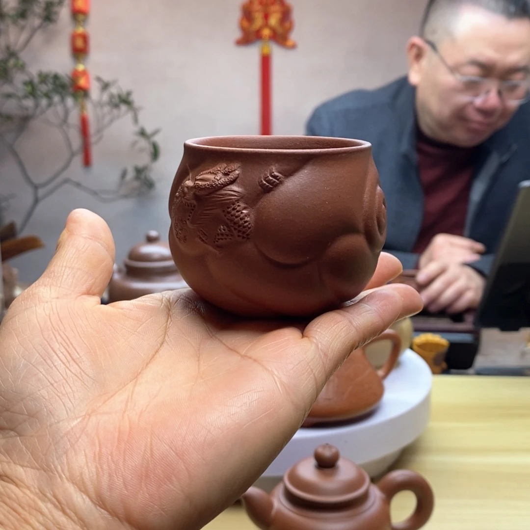【闪购商品】紫砂茶杯龙**跃主人杯容量130