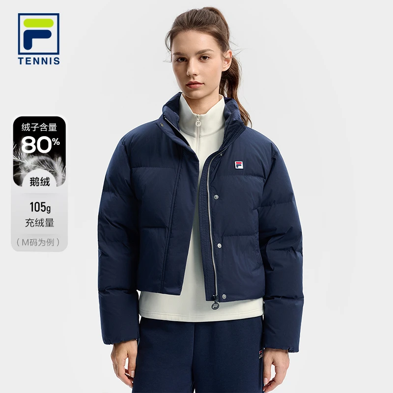 FILA 斐乐官方女士羽绒服2025冬季新款网球运动舒适保暖立领外套