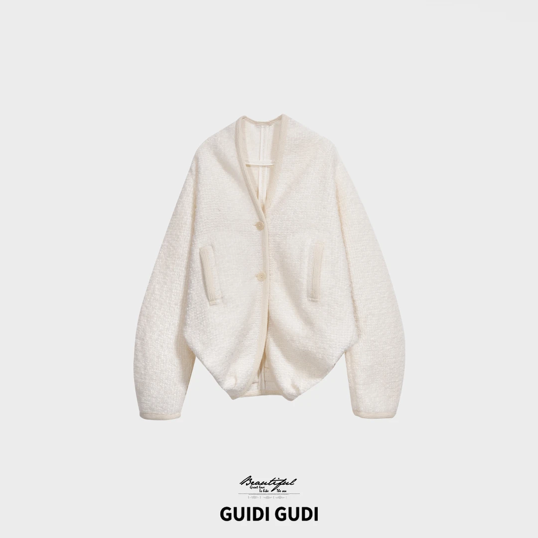 GUIDI GUDI【吃雪糕】气质休闲百搭时尚羊毛外套