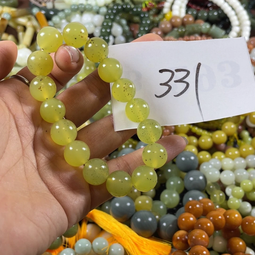 未镶嵌蛇纹石玉手链