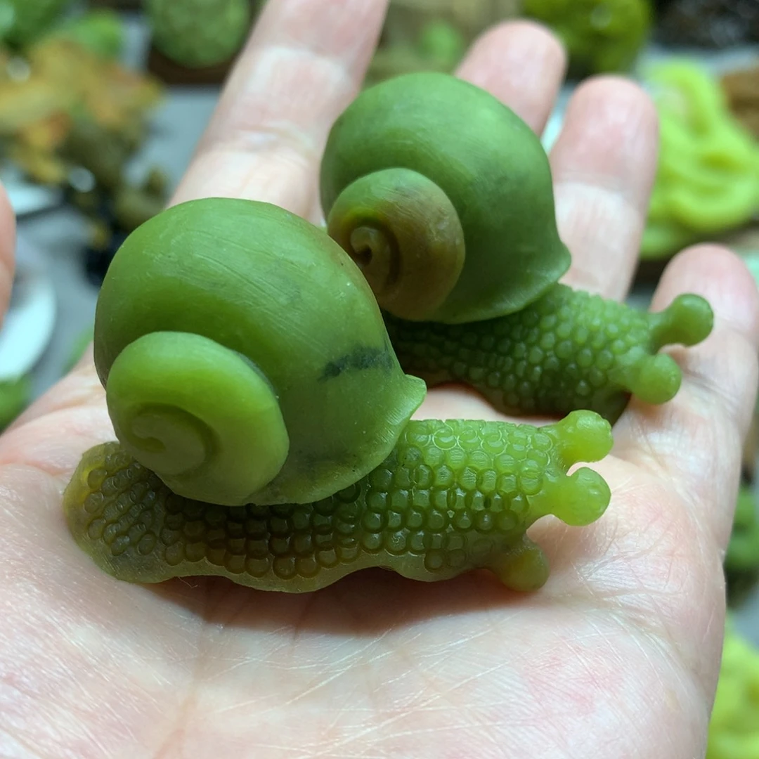 蛇纹石玉手把件未镶嵌韩