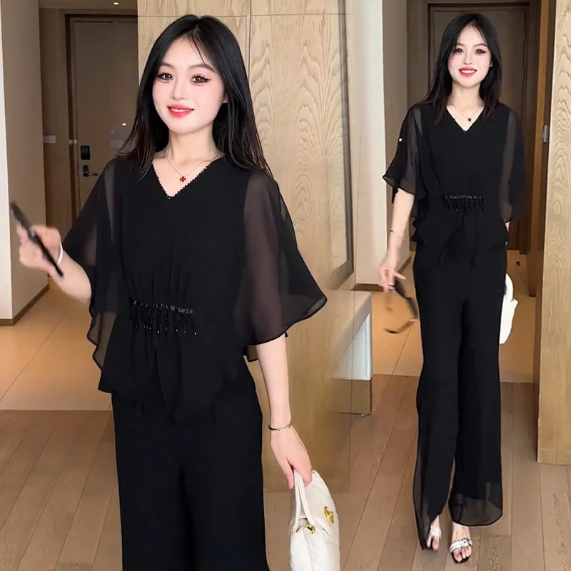 【有运费险】洋气减龄显瘦雪纺衫女上衣2025夏季新款时尚收腰衬衫