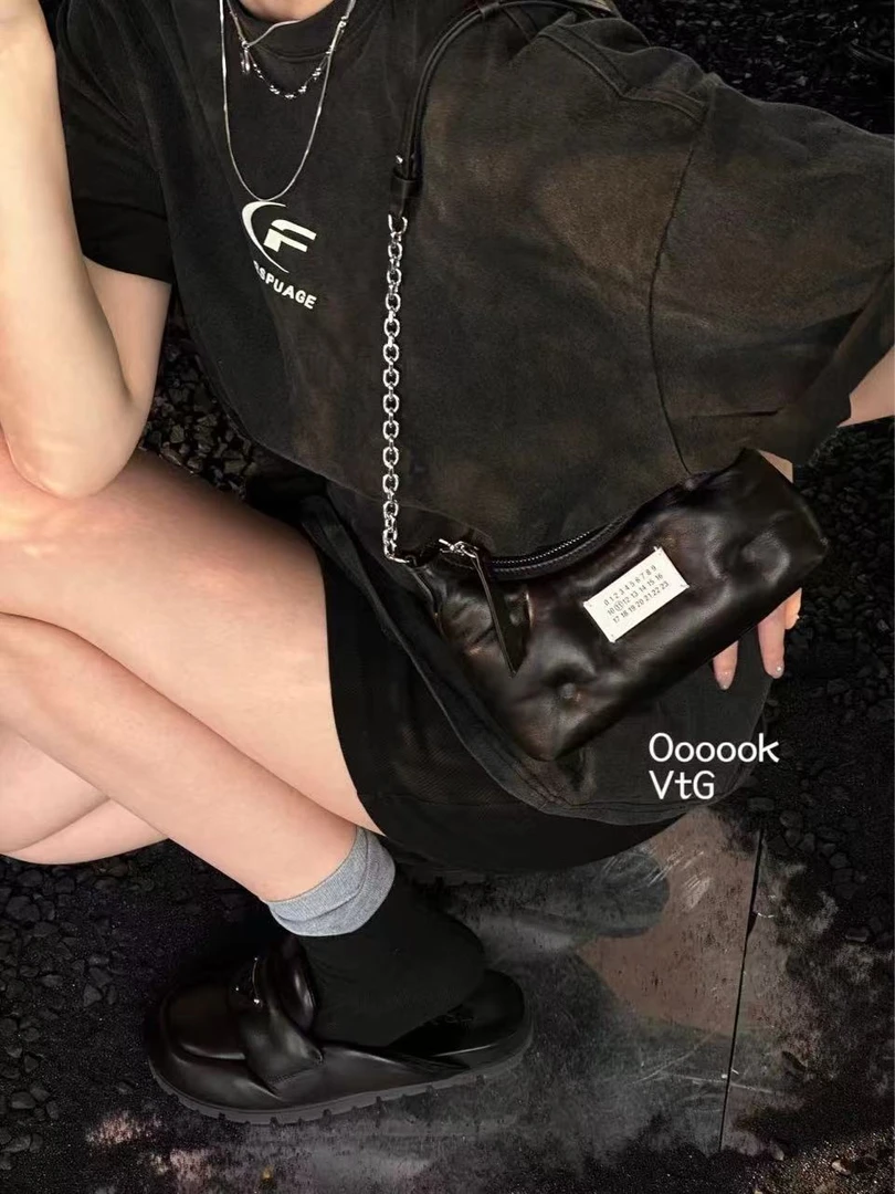 95新 Maison Margiela/梅森马吉拉 CS6033 马吉拉 黑色mini hobo