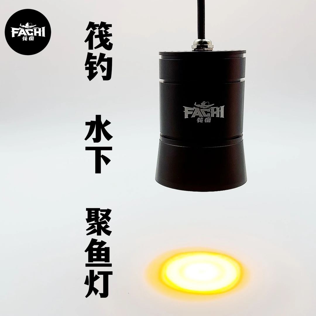 筏痴水下诱鱼灯220V-12V通用筏钓聚鱼灯无极调光水下激光炮诱鱼灯