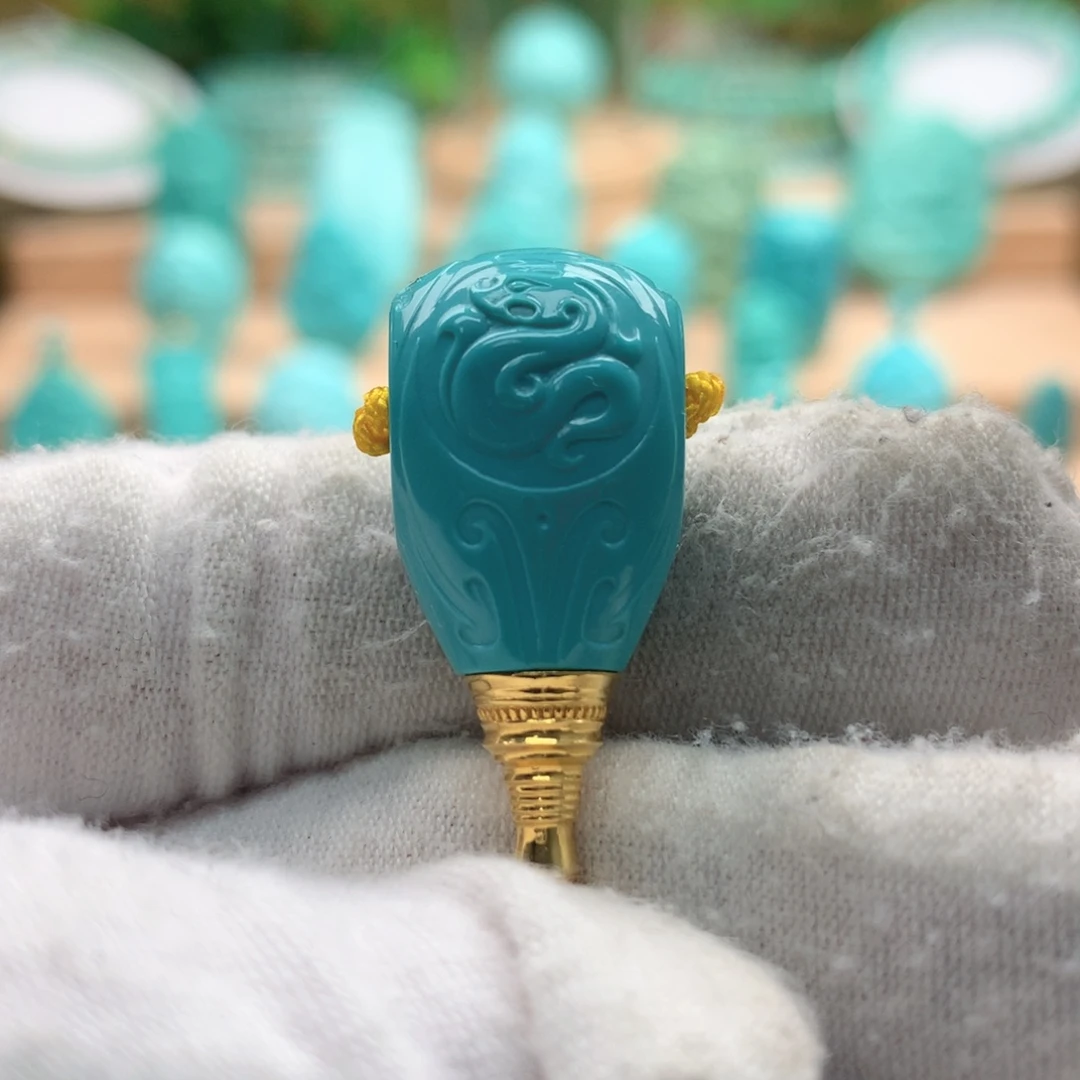 绿松石18K金镶嵌配饰