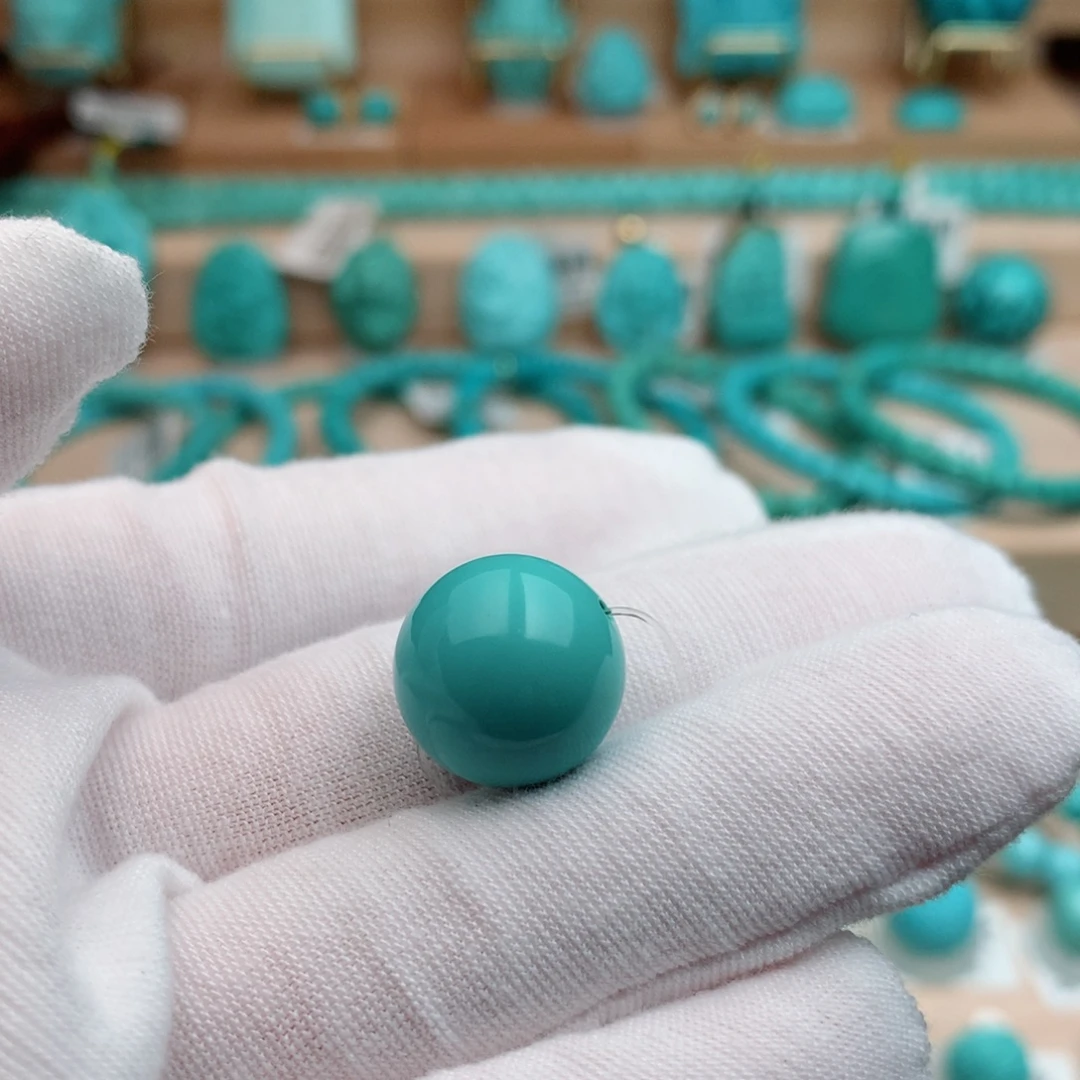 未镶嵌绿松石珠宝奇石15mm