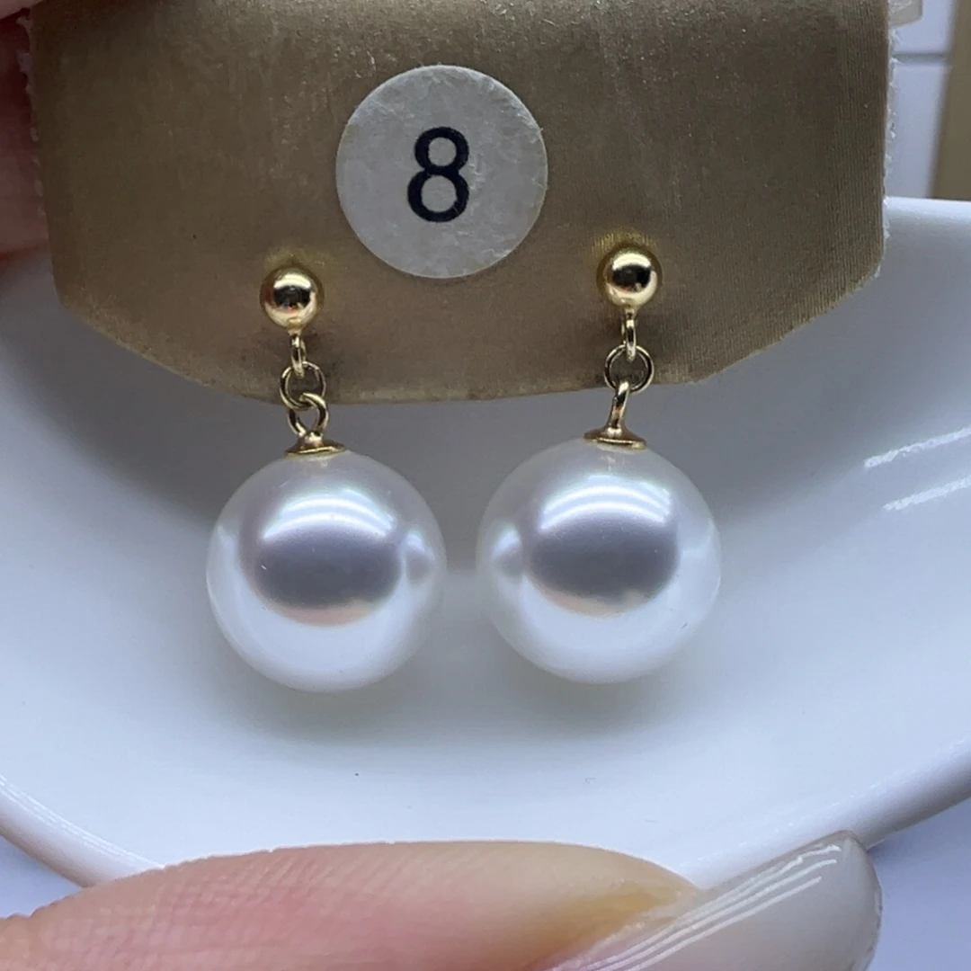 淡水珍珠耳饰银S925镶嵌