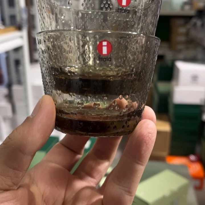 iittala苔原160ml亚麻色对杯