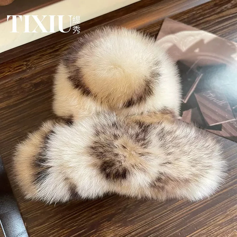 真獭兔毛三个尺寸/抓夹后脑勺气质夹子网红新款可爱毛绒头饰发抓