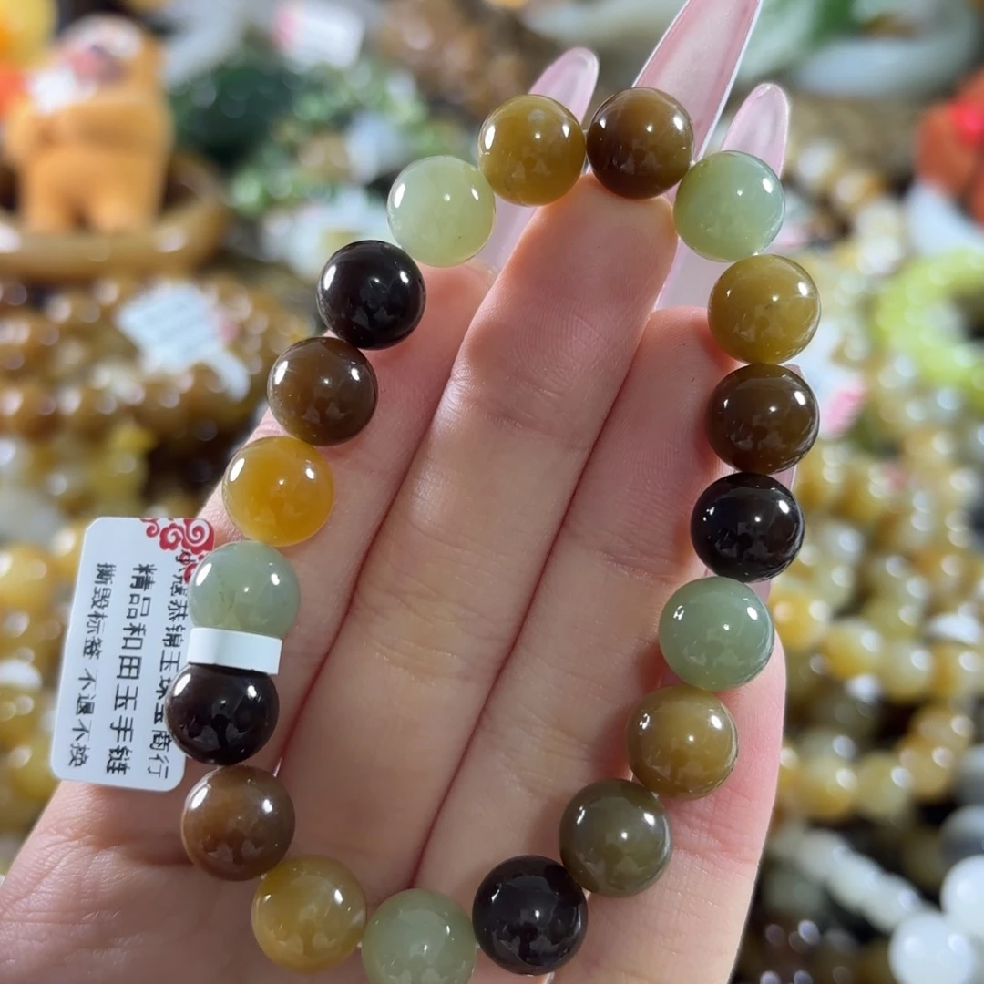 和田玉未镶嵌手链100