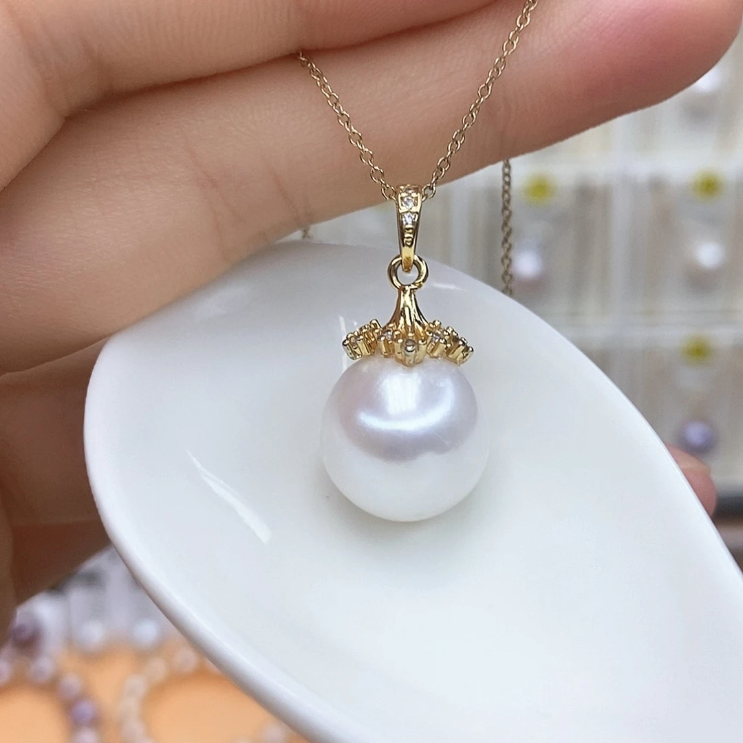 项链合金淡水珍珠