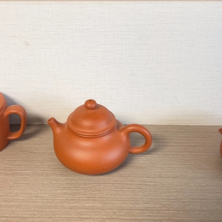 紫砂茶壶精挑红黄泥容天150cc