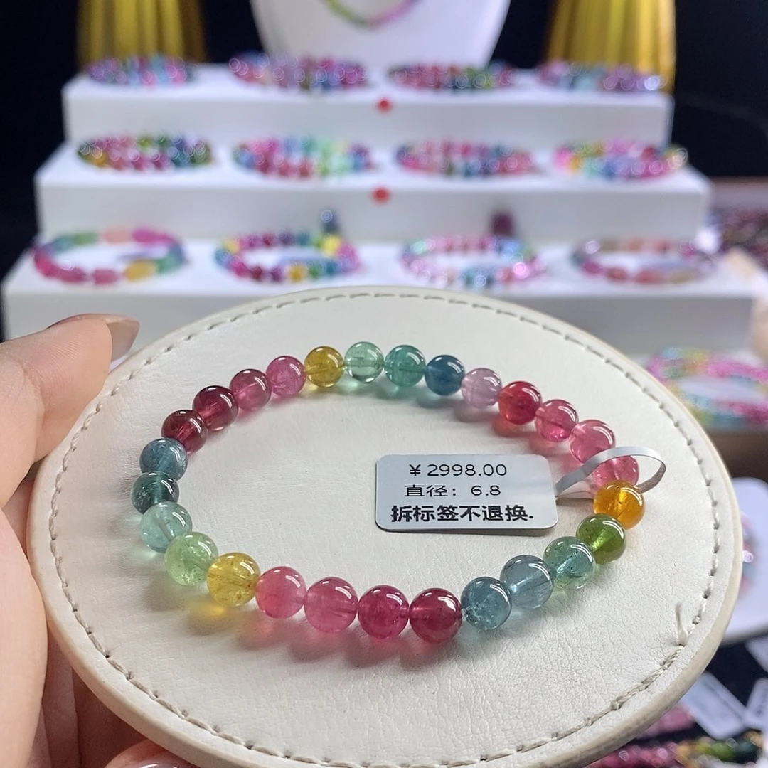 未镶嵌手链碧玺艳丽荧光