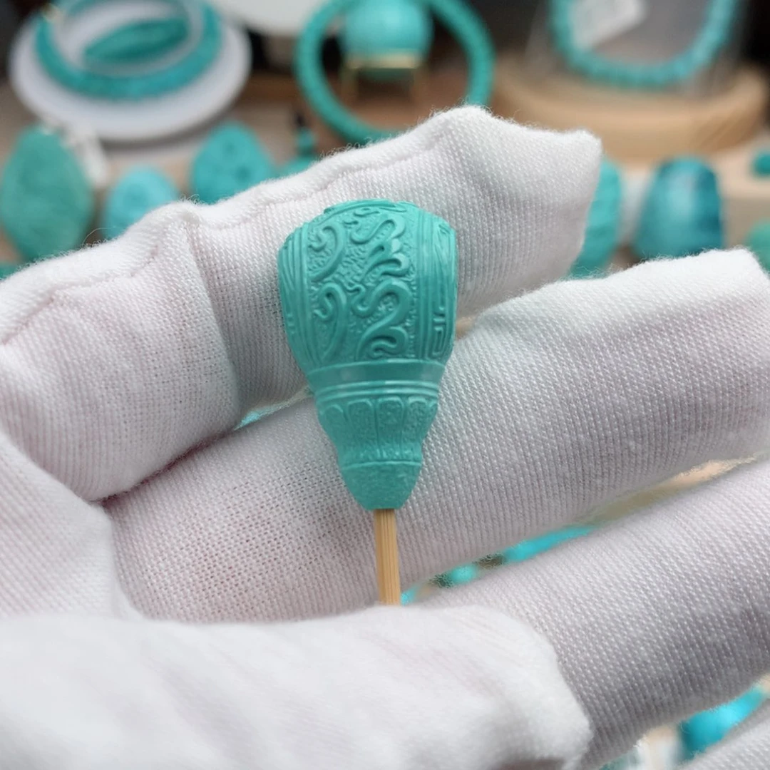 未镶嵌绿松石珠宝奇石15mm