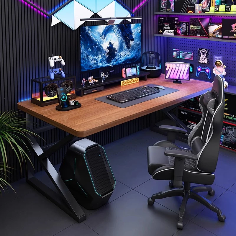 电脑桌电竞桌实木电脑桌家用台式卧室专用简易桌子书房办公桌书桌