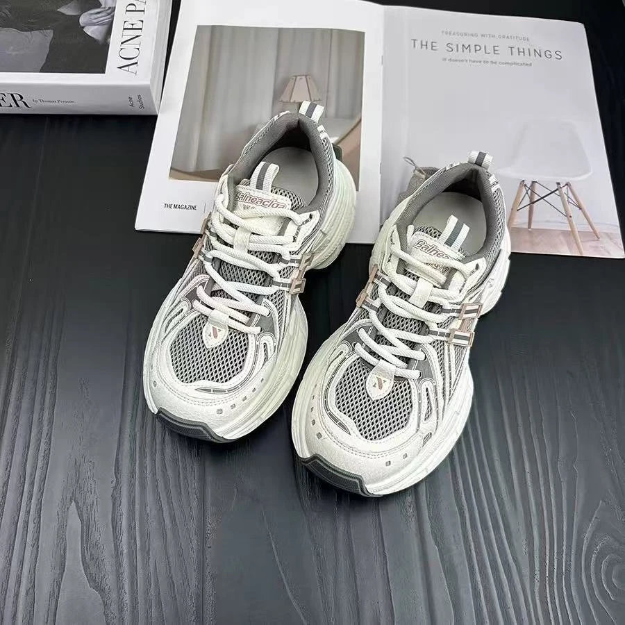 【888】516/786-21  厚底增高时尚复古老爹鞋网面女鞋