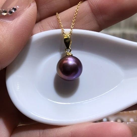 银S925镶嵌耳饰淡水珍珠