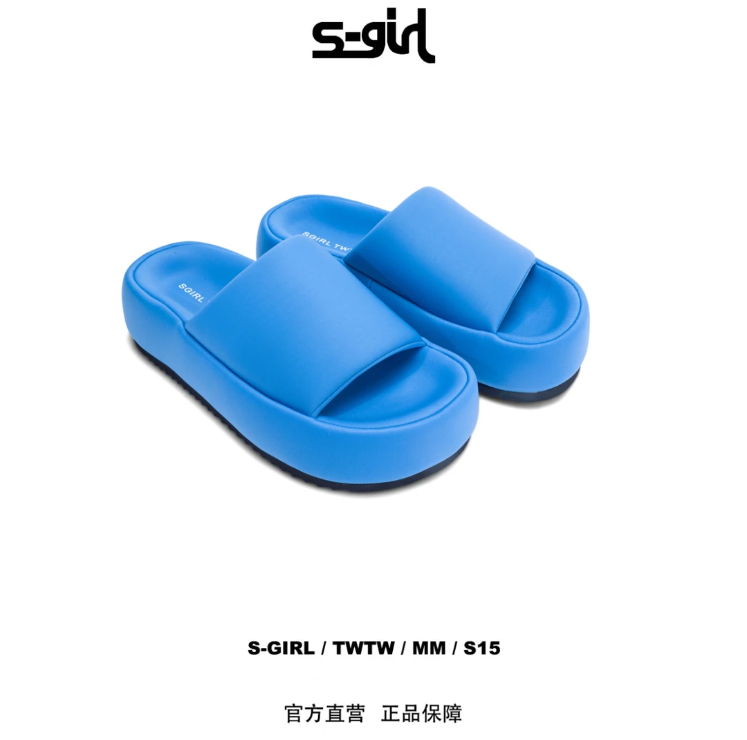SGIRL TWTW【J559-10】时尚女夏百搭轻便舒适宽背带厚底拖鞋