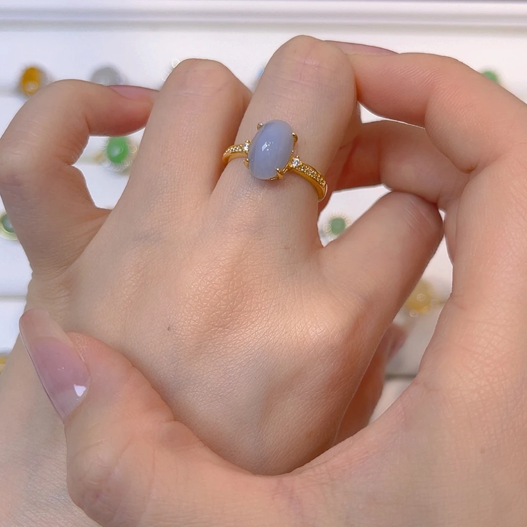 银S925镶嵌戒指翡翠