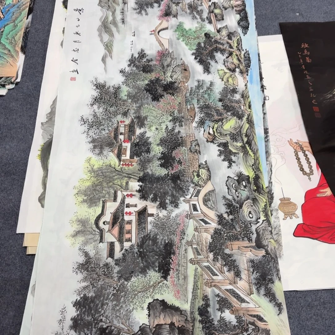 空***录国画180×70画画画画
