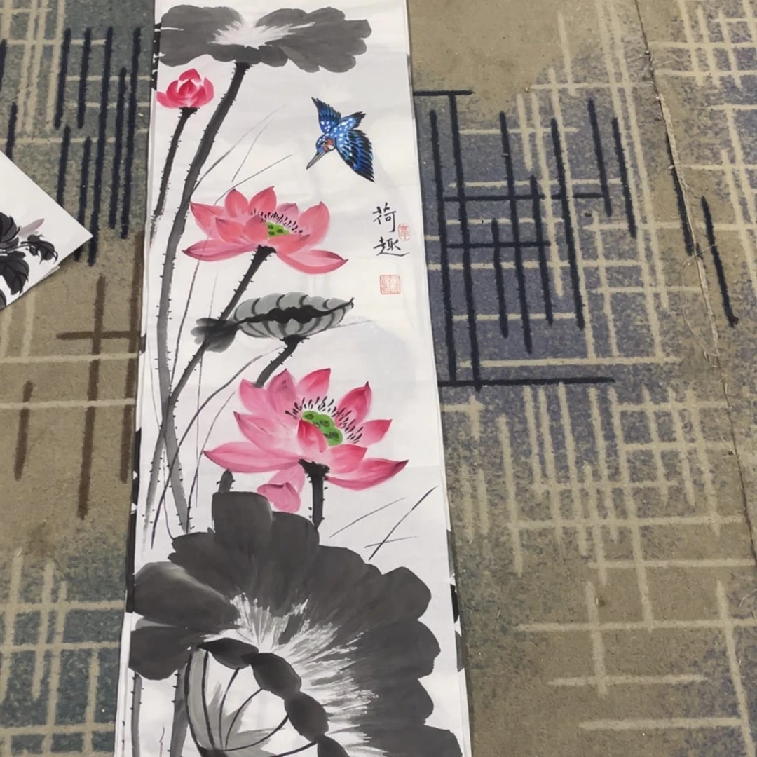 国画四尺对开作品11111