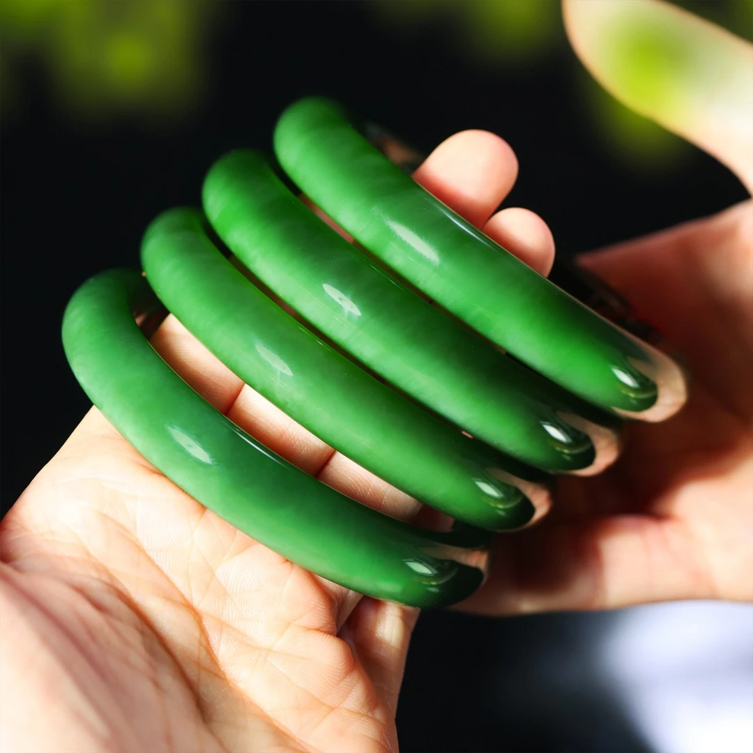 钟情/碧玉冰猫手镯（多样性发其一）