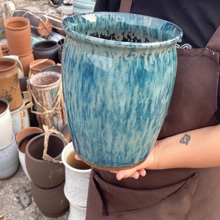 紫砂花盆口20高25正品正品