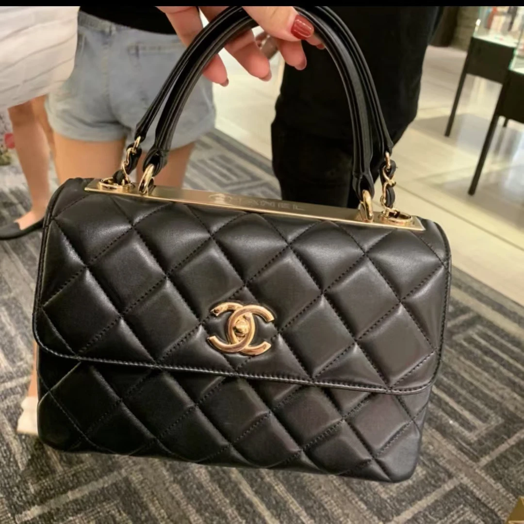 99新 Chanel/香奈儿 艾瑟尔奢品/黑金trendy cc/9245