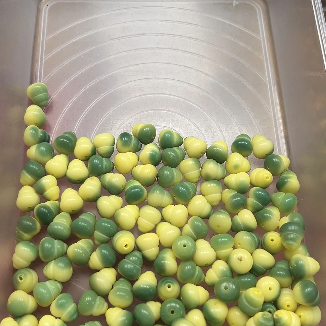 菩提根/象牙果手串40颗青柠色葫芦微瑕