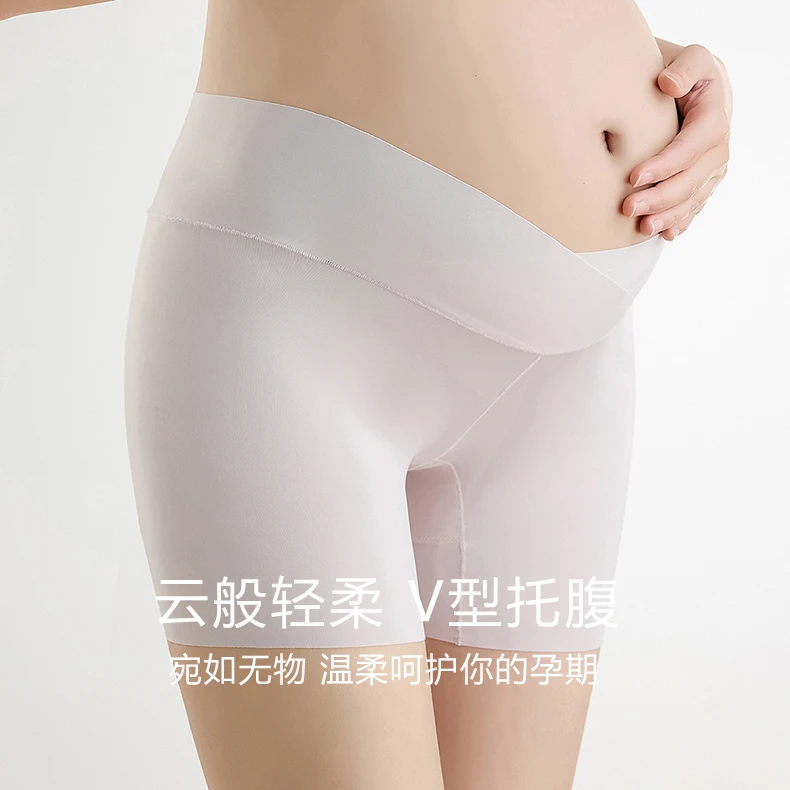 80-170斤夏季新款孕妇安全裤薄款无痕三分防走光低腰托腹打底短裤