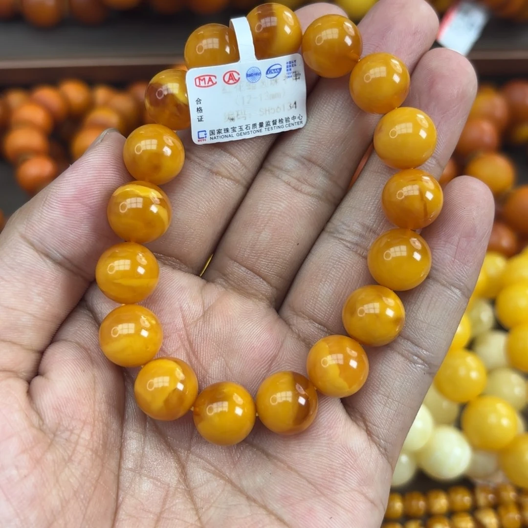 未镶嵌琥珀手链蜜蜡