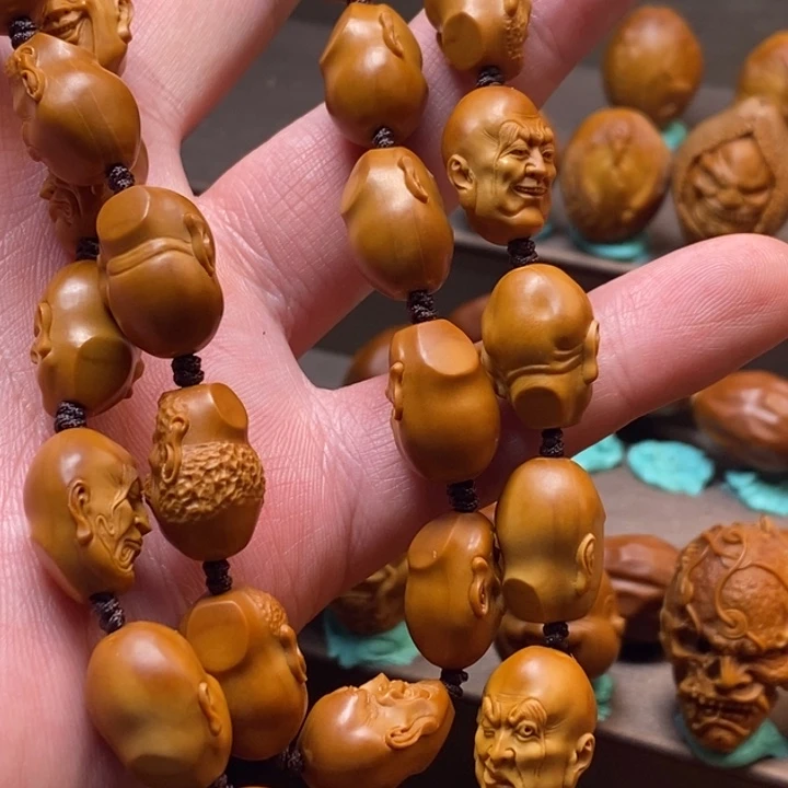 橄榄核手串/手链1.3   三十六 罗汉 单面