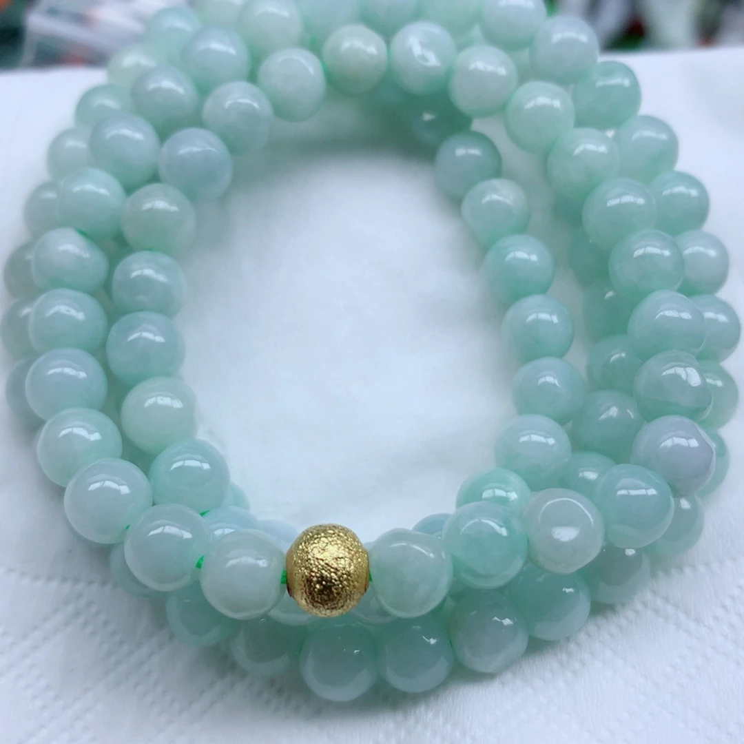 翡翠未镶嵌项链珠珠