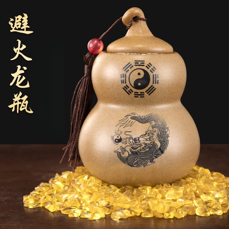 厨房在西北角避火龙瓶陶瓷葫芦瓶厨房避火葫芦摆件