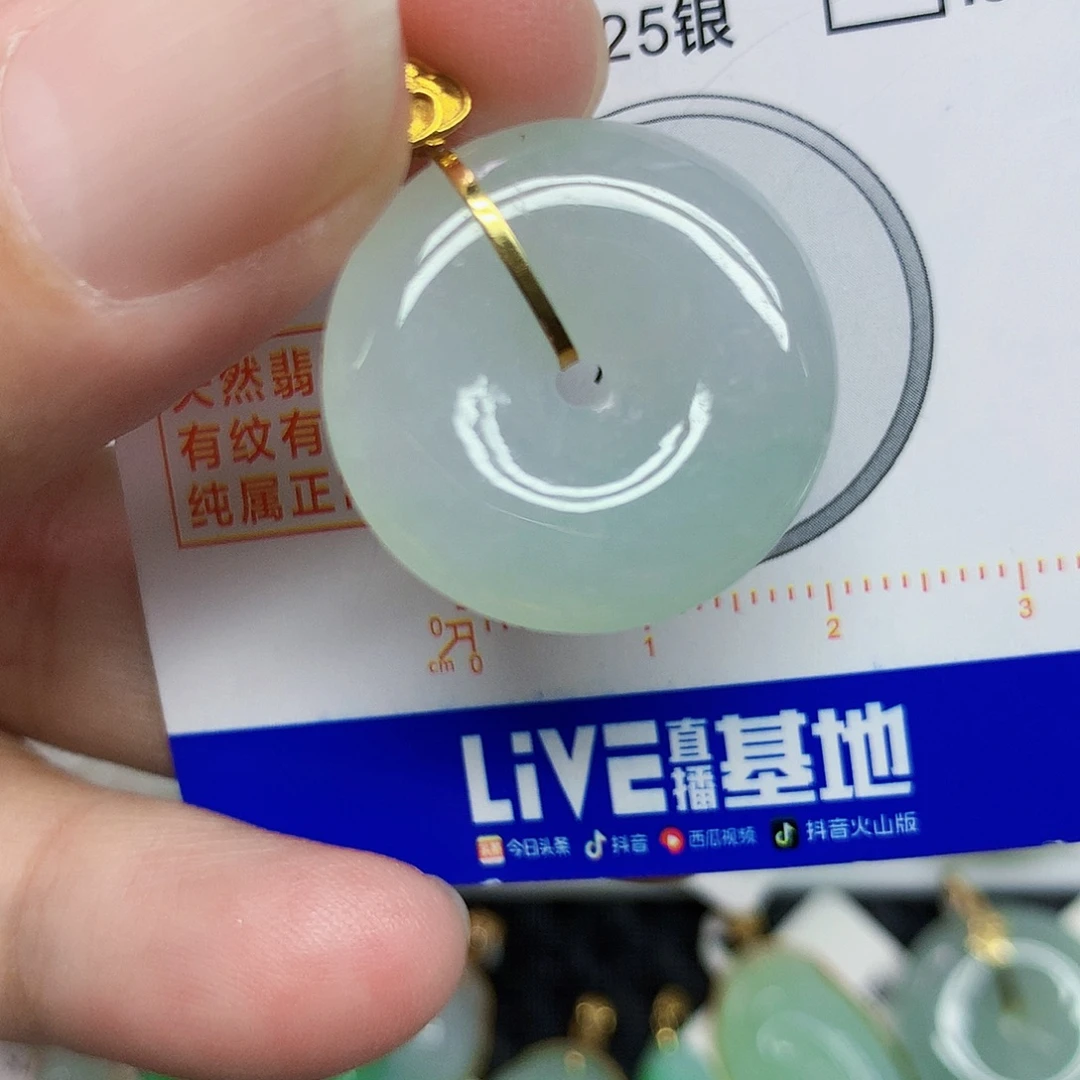 翡翠18K金镶嵌颈饰356788