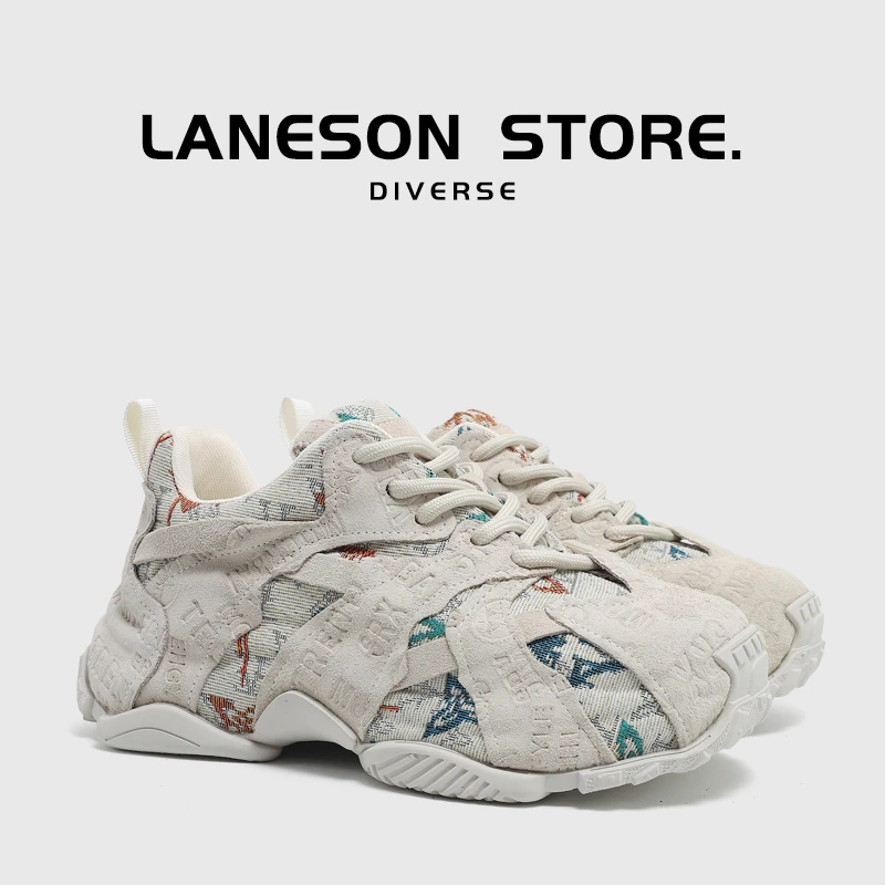 LANESON2025赛博朋克老爹鞋厚底休闲增高时尚运动鞋透气男士潮鞋