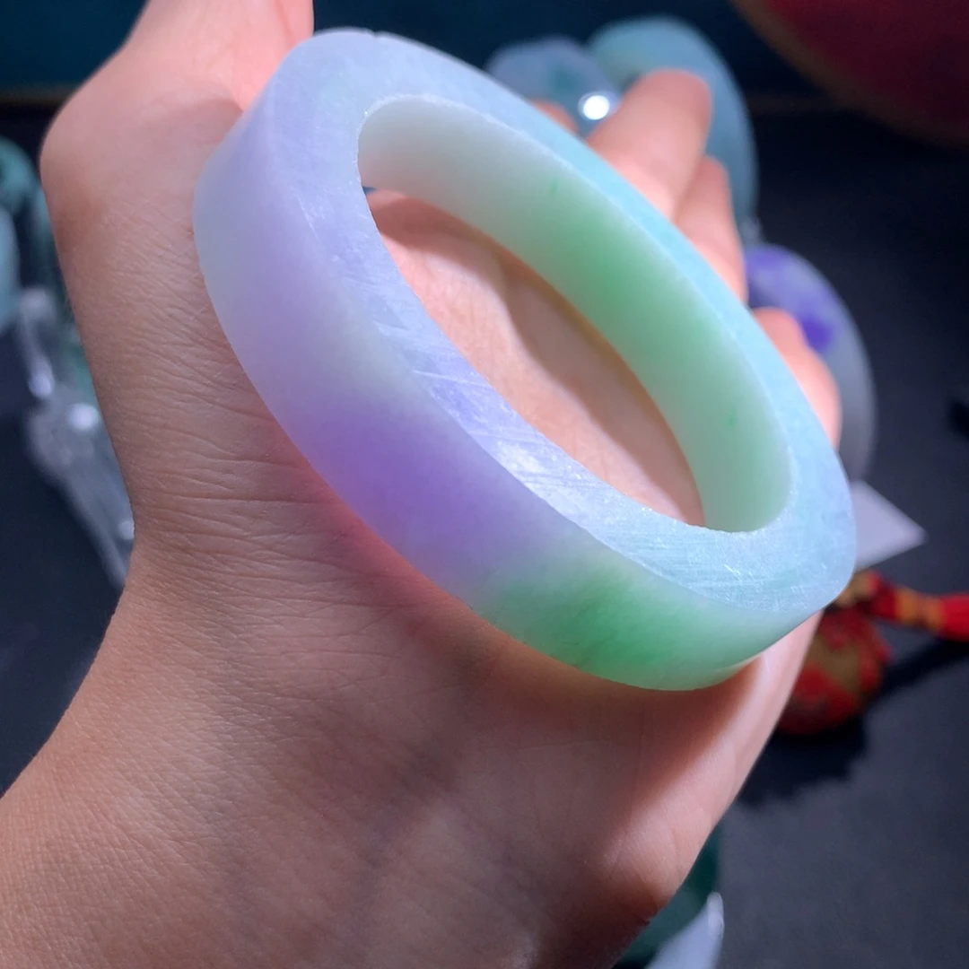 未镶嵌翡翠手镯定制翡翠?***?