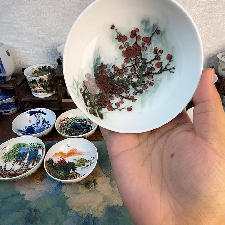 忠意堂釉下彩雪梅微瑕不退