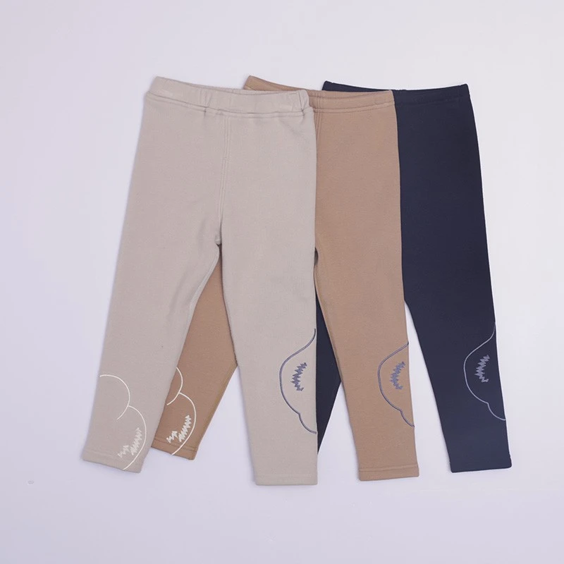 儿童小童厚款趣味绣花打底裤3442038665