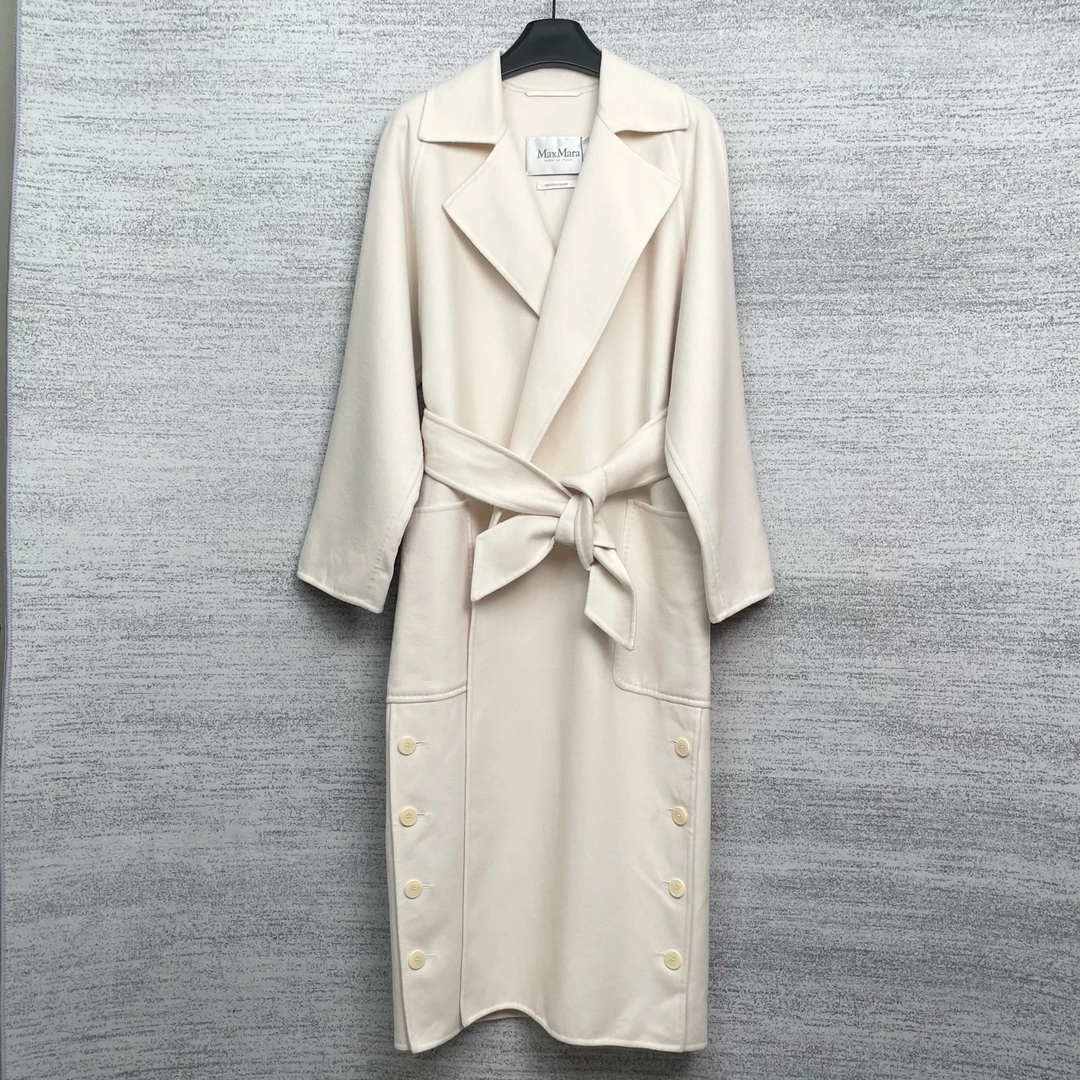 未使用 MaxMara W118370/白色长款大衣/40码